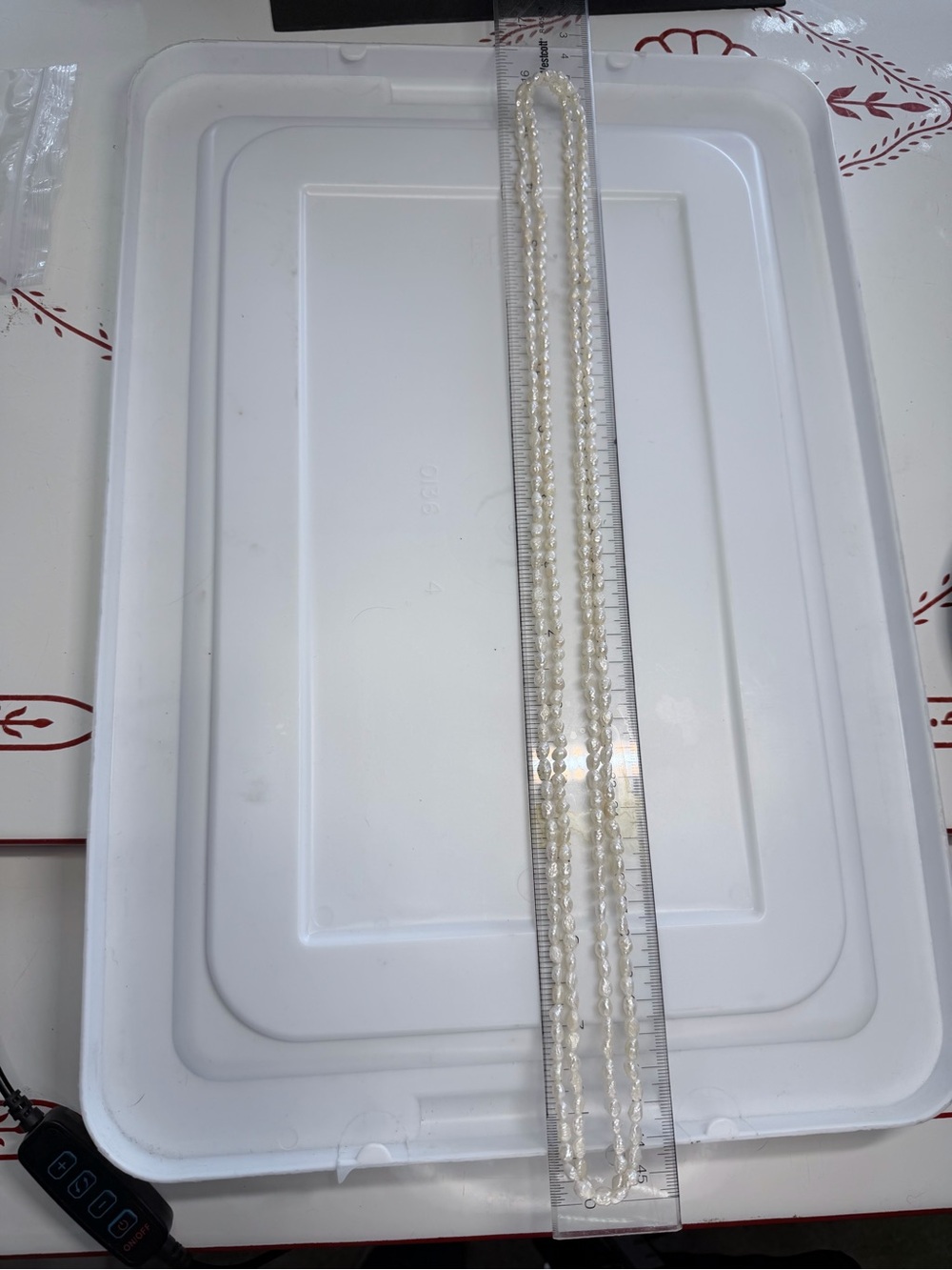 Freshwater 32”White Pearl Necklace - Picture 4 of 4